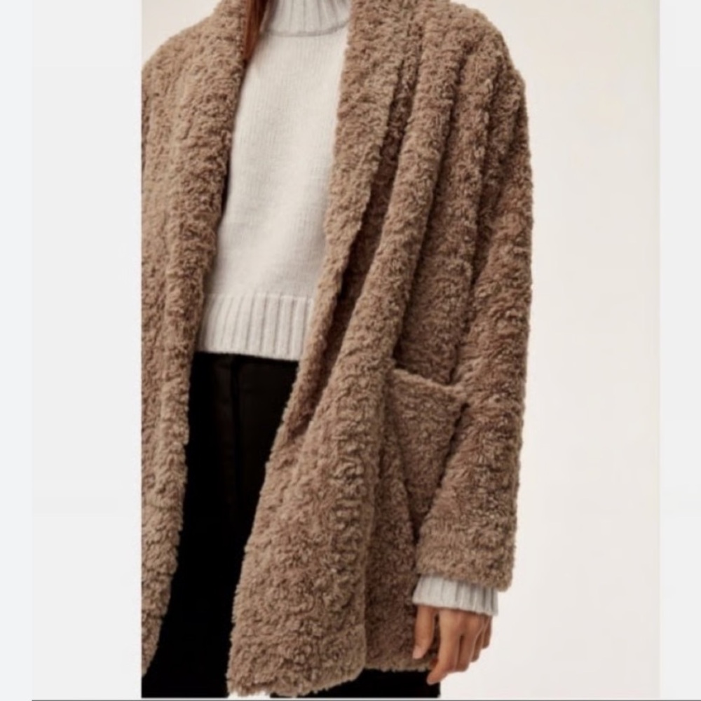 Aritzia Wilfred Free Plush Teddy Grete Faux Fur Jacket
